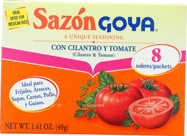 Goya Foods Sazon Cilantro and Tomato Seasoning (Tomate y Cilantro), 1.41-Ounce by Goya Snackathon Foods (Pack of 36) 