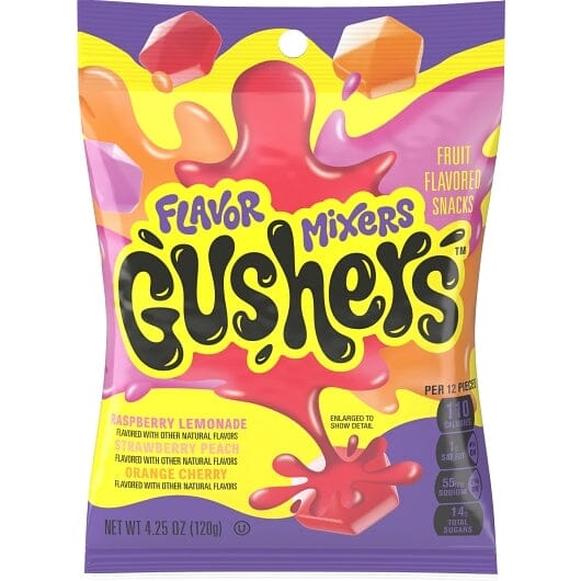 Gushers Fruit Snacks Gushers Flavor Mixers-EXP July 2024 4.25 Ounce 