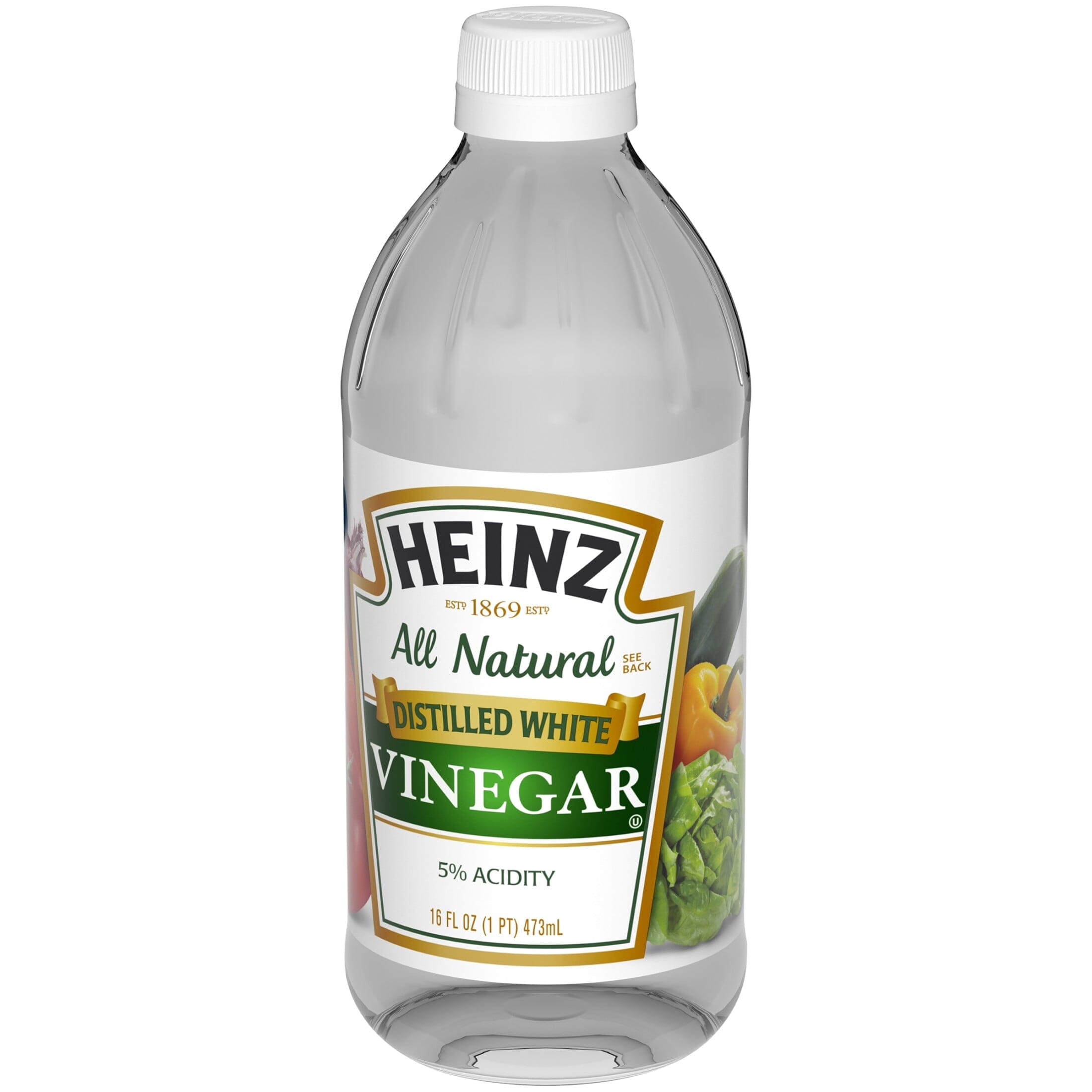 Heinz All Natural Distilled White Vinegar with 5% Acidity, 16 fl oz Bottle Heinz 