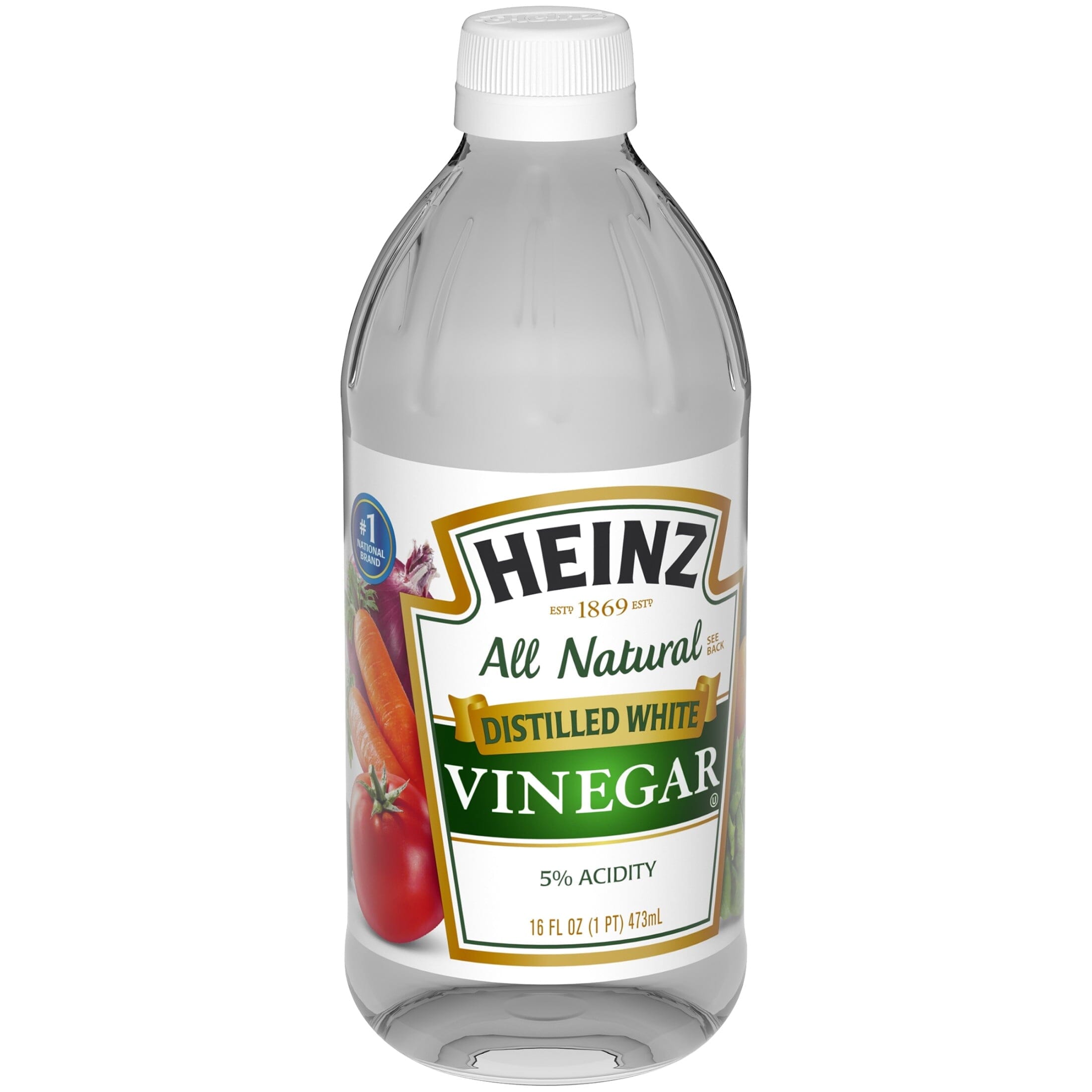 Heinz All Natural Distilled White Vinegar with 5% Acidity, 16 fl oz Bottle Heinz 