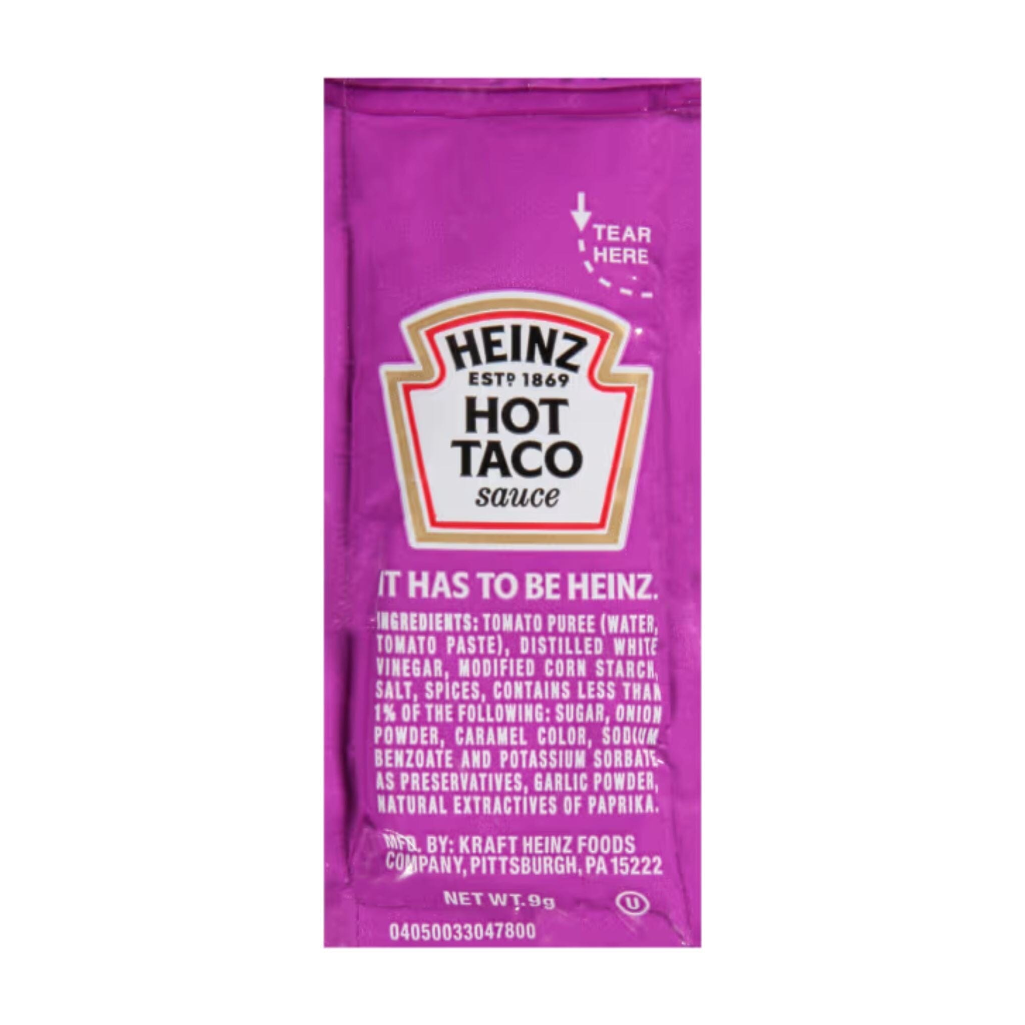 Heinz Hot Taco Sauce Portion Packets, 9 Gram (Pack of 100) Heinz 
