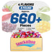 Hi Chew 4 Flavors, Bulk 660+ Pieces, 8 Pound (Hi Chew Fruit Strawberry, Mango, Green Apple, Grape) Snackathon 
