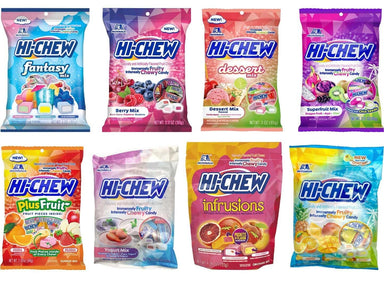 Hi Chew 8 Exciting Variety Pack, Fantasy, Berry, Dessert, Superfruit, Plus Fruit, Yogurt, Infrusions, Tropical (Pack of 8) Snackathon 8 Exciting 8 Pack 
