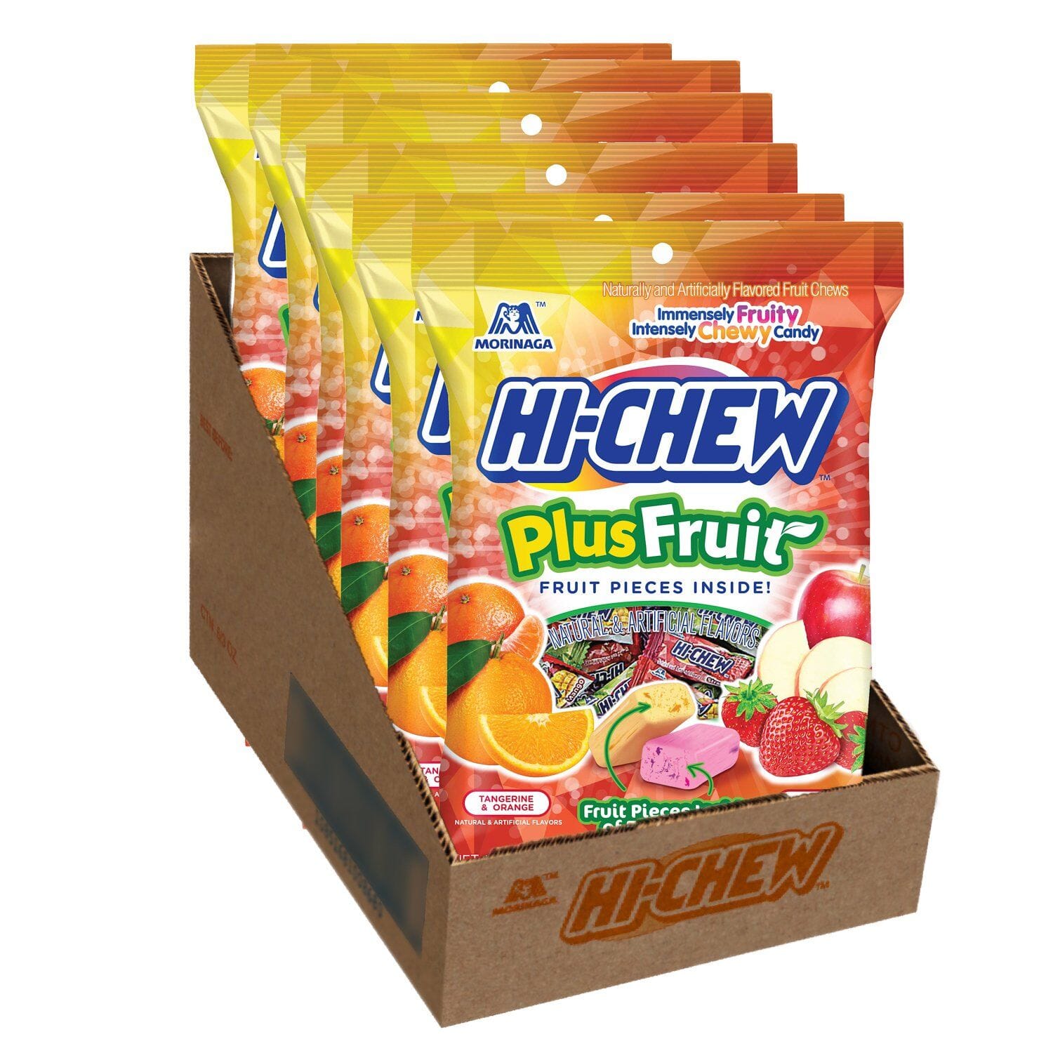 Hi-Chew Plus Fruit Candy Peg Bag, 2.82 oz (Pack of 3) Morinaga 