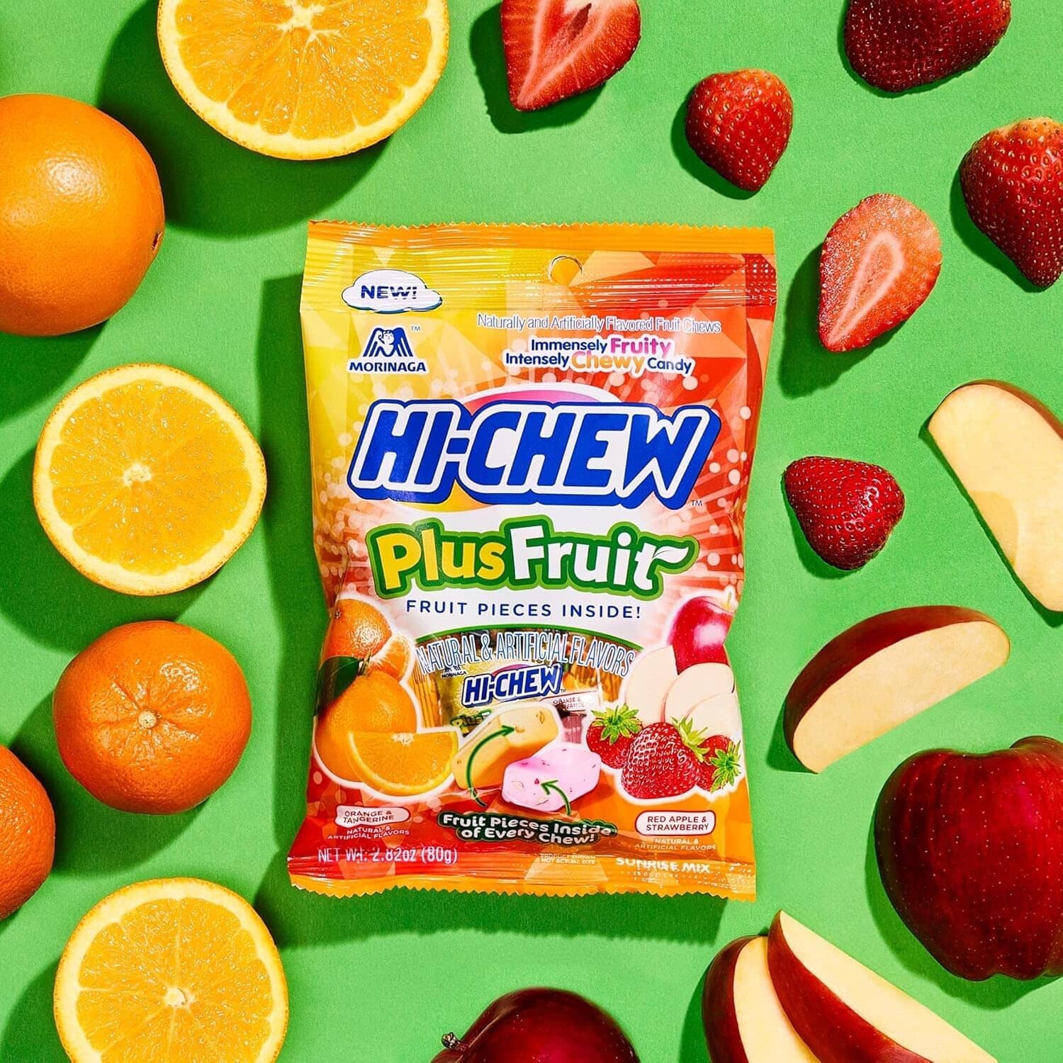 Hi-Chew Plus Fruit Candy Peg Bag, Fruity Juicy & Chewy Candy, 2.82 oz Morinaga 1 Count 