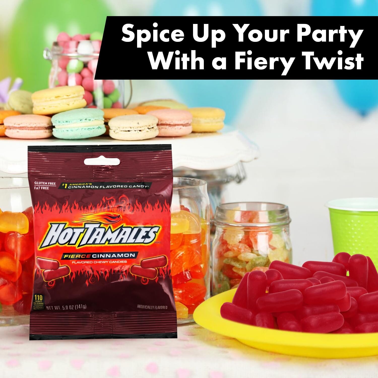 Hot Tamales Fierce Cinnamon Candy, Bold & Spicy Chewy Candy, 5 Oz HOT TAMALES 