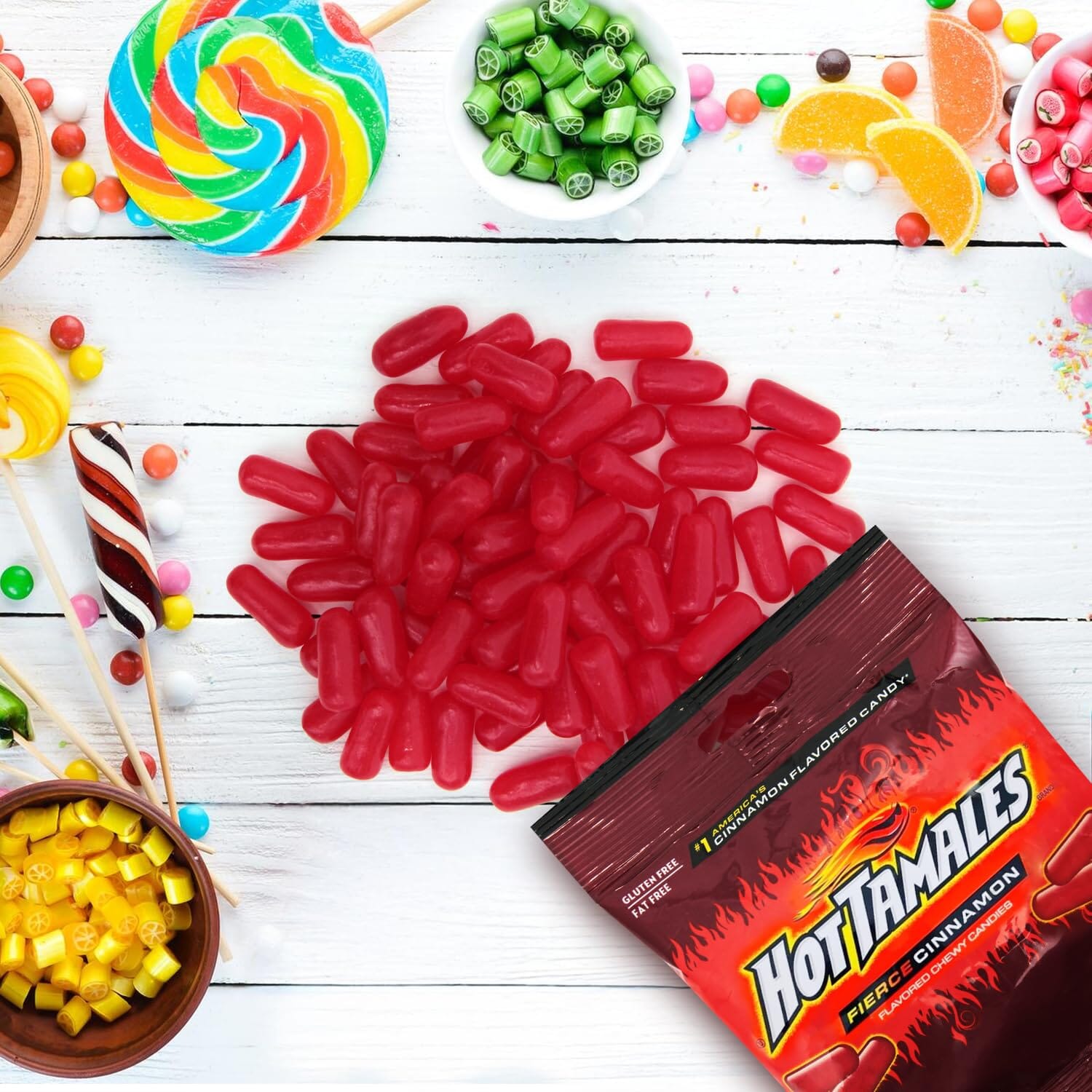 Hot Tamales Fierce Cinnamon Candy, Bold & Spicy Chewy Candy, 5 Oz HOT TAMALES 