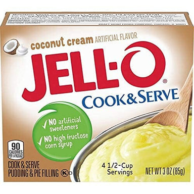 Jell-O Cook & Serve Pudding & Pie Filling Mixes Jell-O Coconut Cream 3 Ounce 