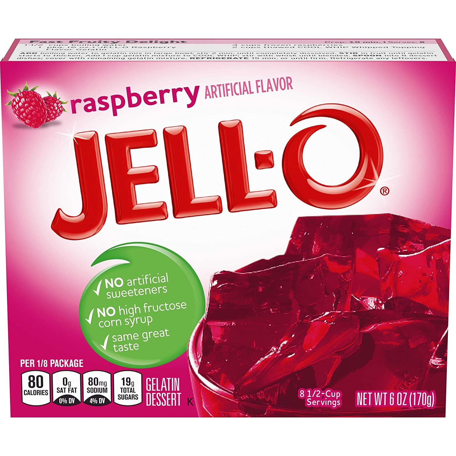 Jell-O Gelatin Variety Pack, 5 Flavors, 6 Ounce each Box, 1 Box per Flavor, Total 5 Boxes Snackathon 