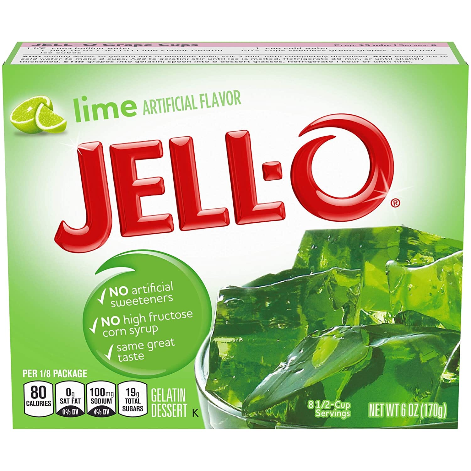 Jell-O Gelatin Variety Pack, 5 Flavors, 6 Ounce each Box, 1 Box per Flavor, Total 5 Boxes Snackathon 