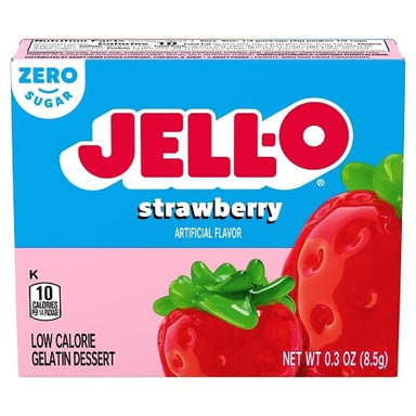 Jell-O Sugar Free Gelatin Mix Jell-O Strawberry 0.3 Ounce 