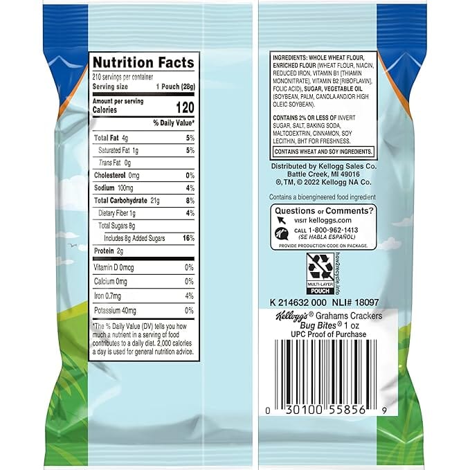 Kellogg's Grahams Crackers Snack Packs, Assorted Flavors, 1 Oz Kellogg's 