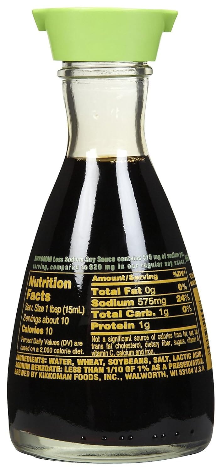 Kikkoman Naturally Brewed Soy Sauce, Less Sodium Kikkoman 