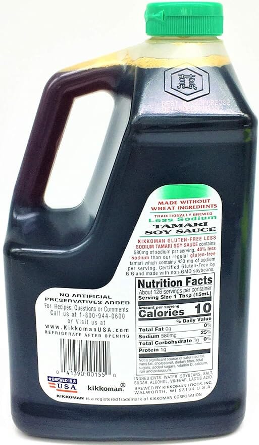 Kikkoman Tamari Soy Sauce – Gluten-Free, Regular or Less Sodium Kikkoman 