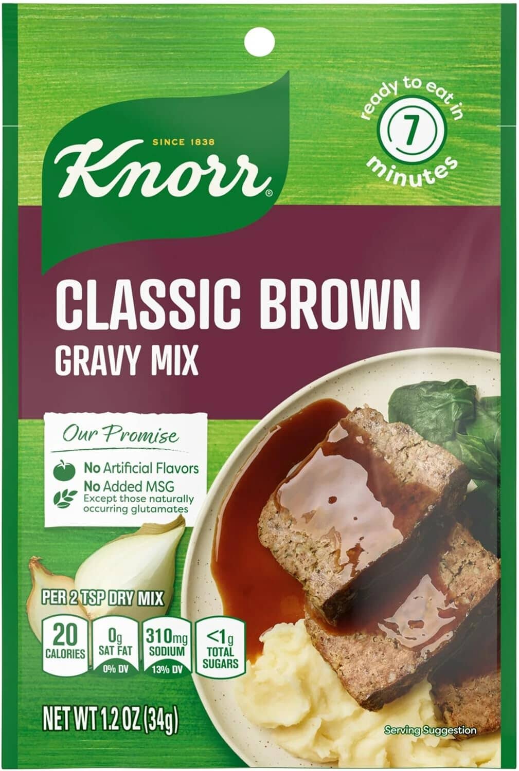 Knorr Classic Brown Gravy Mix, 1.2 Ounce Knorr Single 