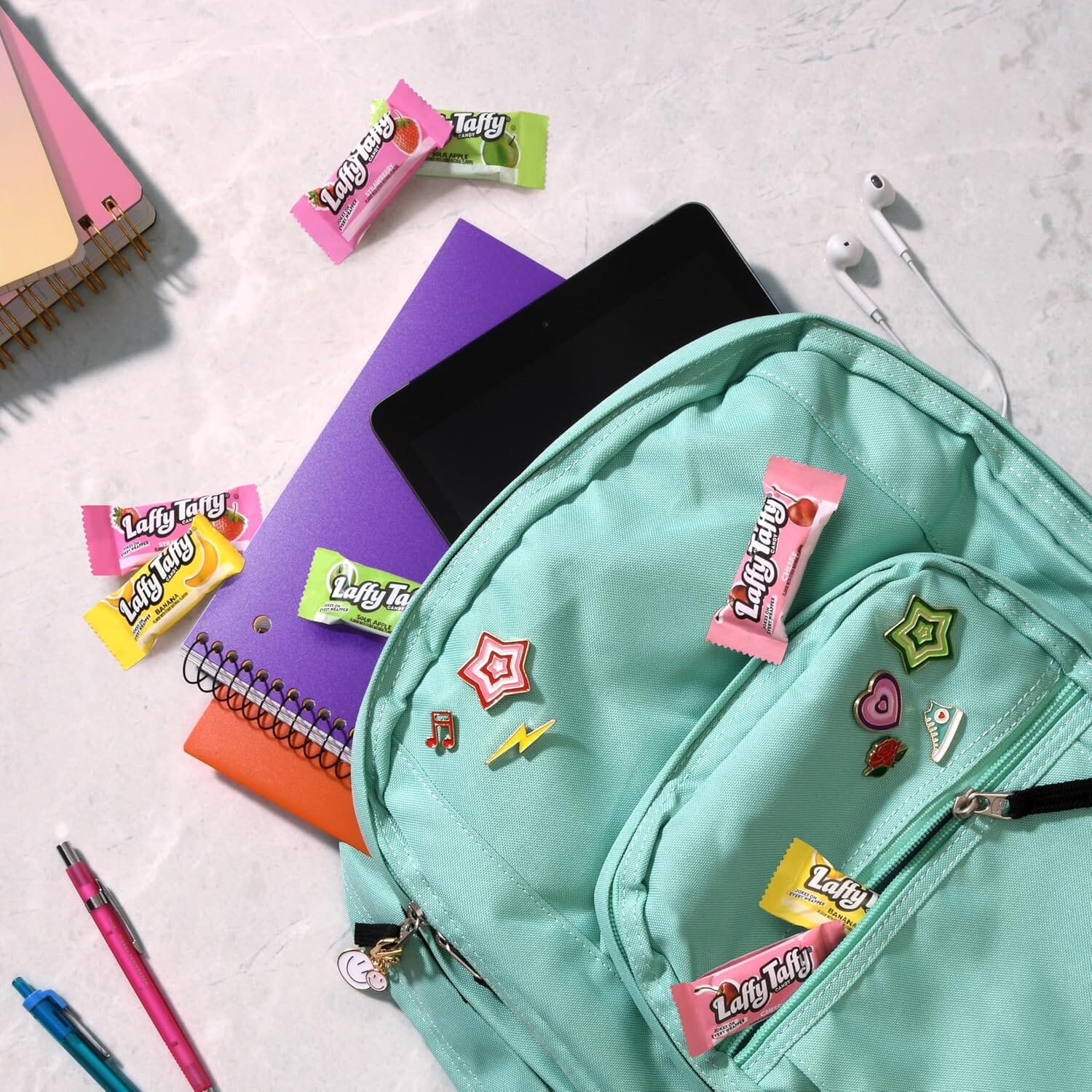 Laffy Taffy Assorted Mini Bars, Individually Wrapped, Bulk Candy, 27 Pounds Snackathon Foods 