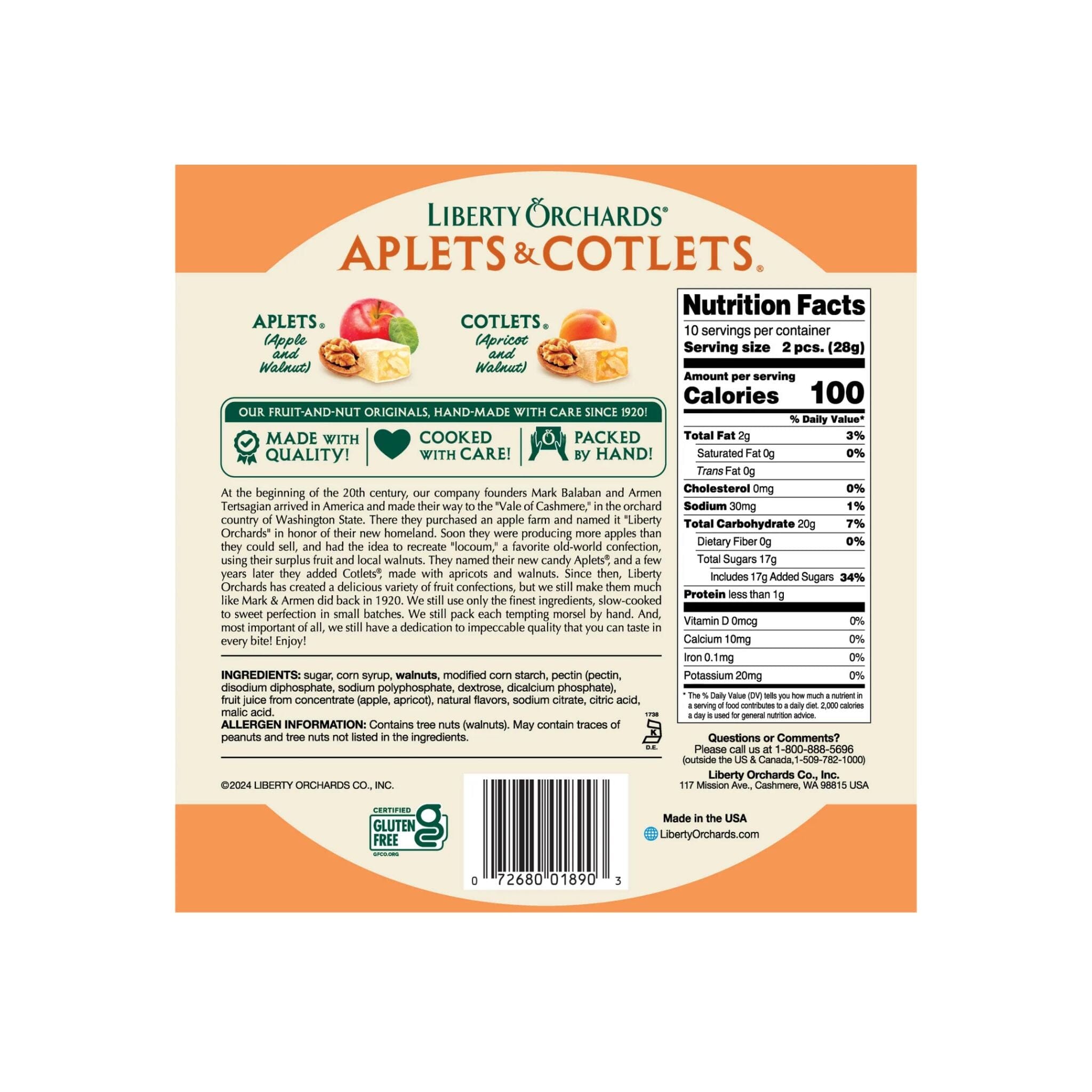 Liberty Orchards Aplets & Cotlets, 10 Ounce Liberty Orchards 