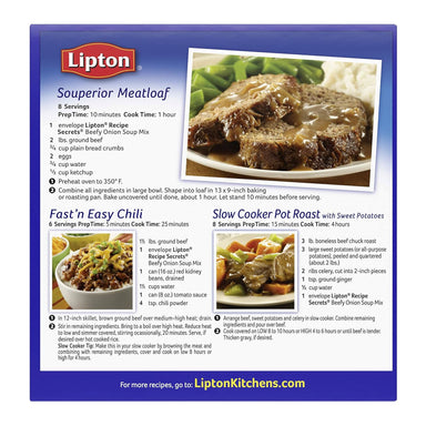 Lipton Recipe Secrets, Beefy Onion, 2.2 Ounce Lipton 