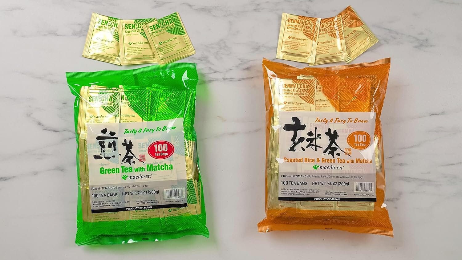 Maeda-en Matcha Green Tea Bags, 7 OZ - Bulk Pack 100 Count Maeda-en 
