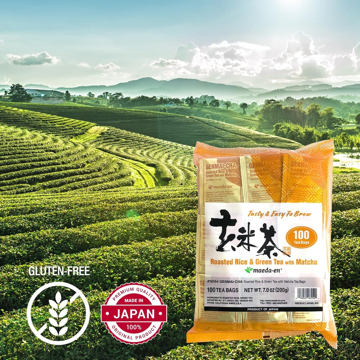 Maeda-en Matcha Green Tea Bags, 7 OZ - Bulk Pack 100 Count Maeda-en 