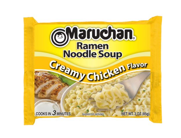 Maruchan Creamy Chicken Flavor Ramen Noodles, 3 Ounces (Pack of 24) Maruchan 3 Ounce 