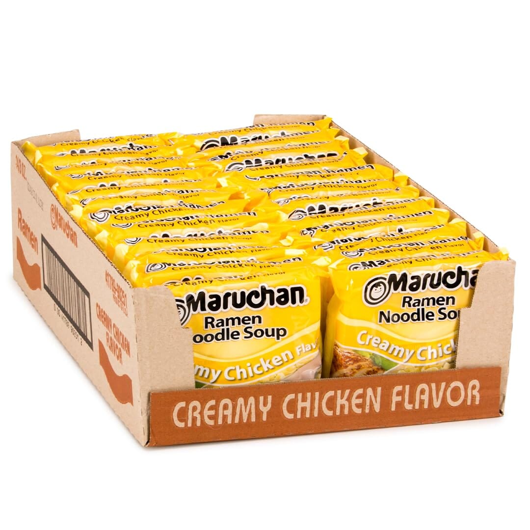 Maruchan Creamy Chicken Flavor Ramen Noodles, 3 Ounces (Pack of 24) Maruchan 3 Ounce (Pack of 24) 