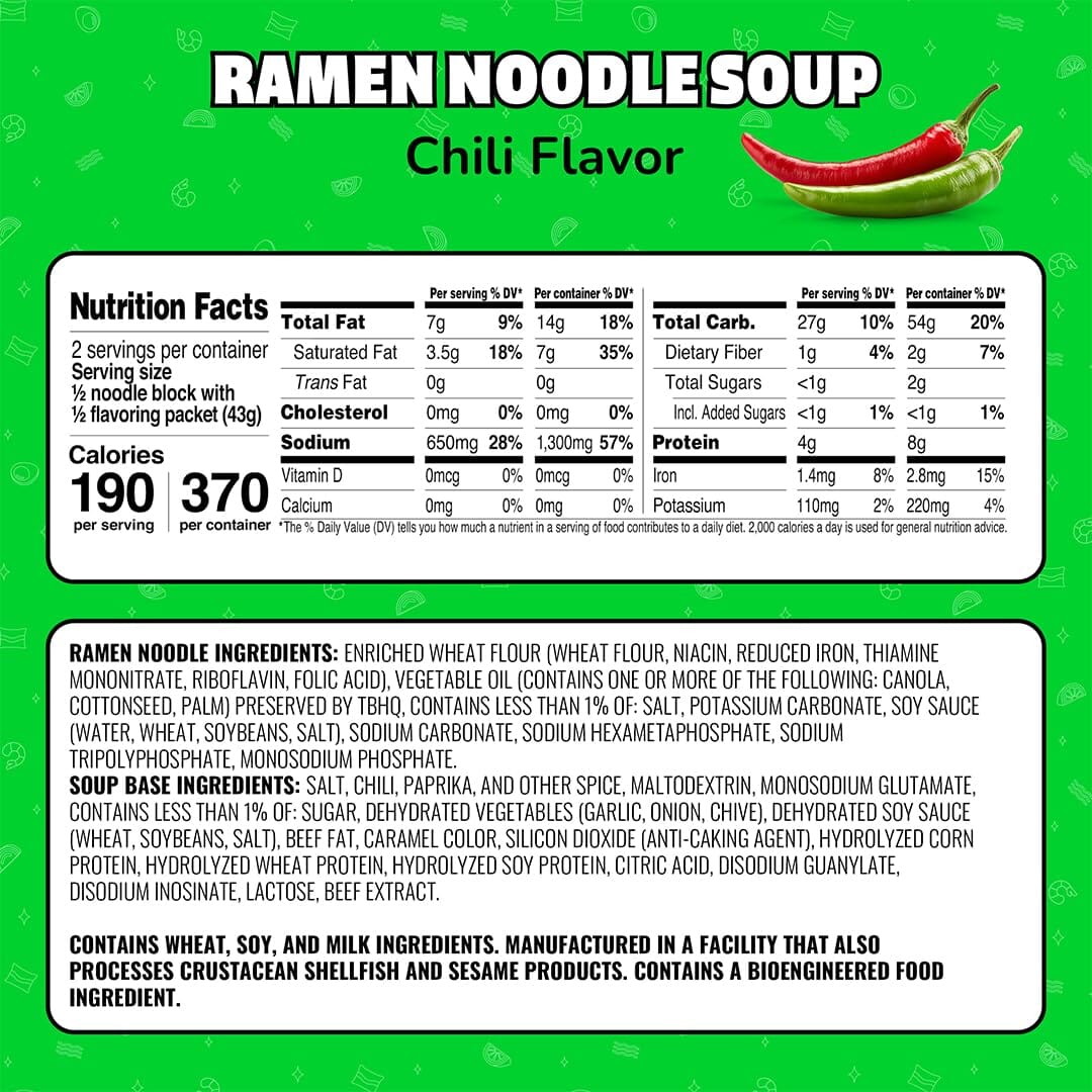 Maruchan Hot Chili Flavor Ramen Noodle Soup, 3 Ounce Maruchan 