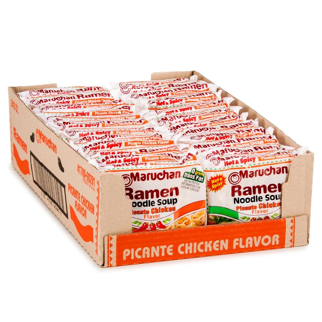 Maruchan Ramen, Picante Chicken, 3 Ounce Snackathon 3 Ounce (Pack of 24) 