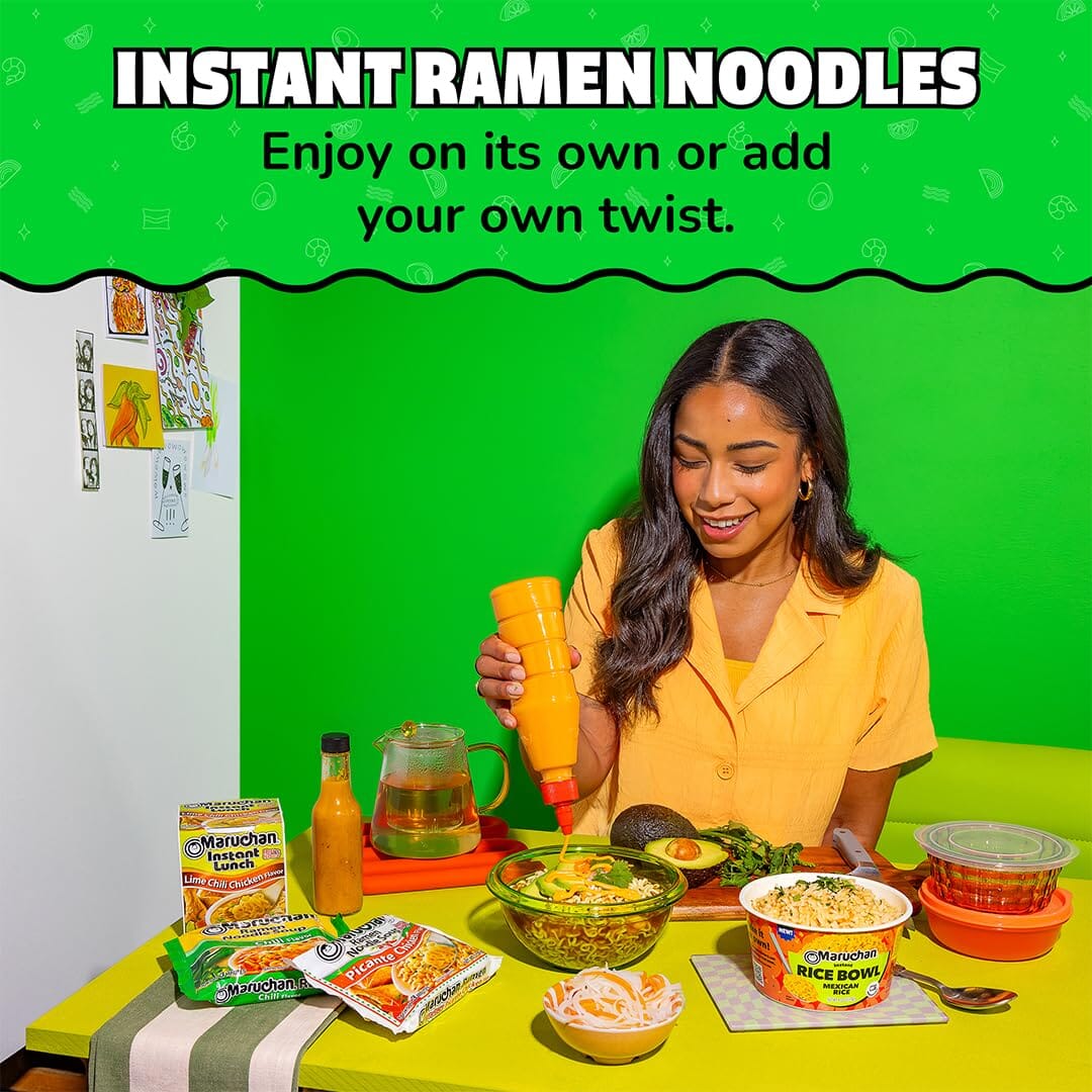 Maruchan Ramen, Picante Chicken, 3 Ounce Snackathon 