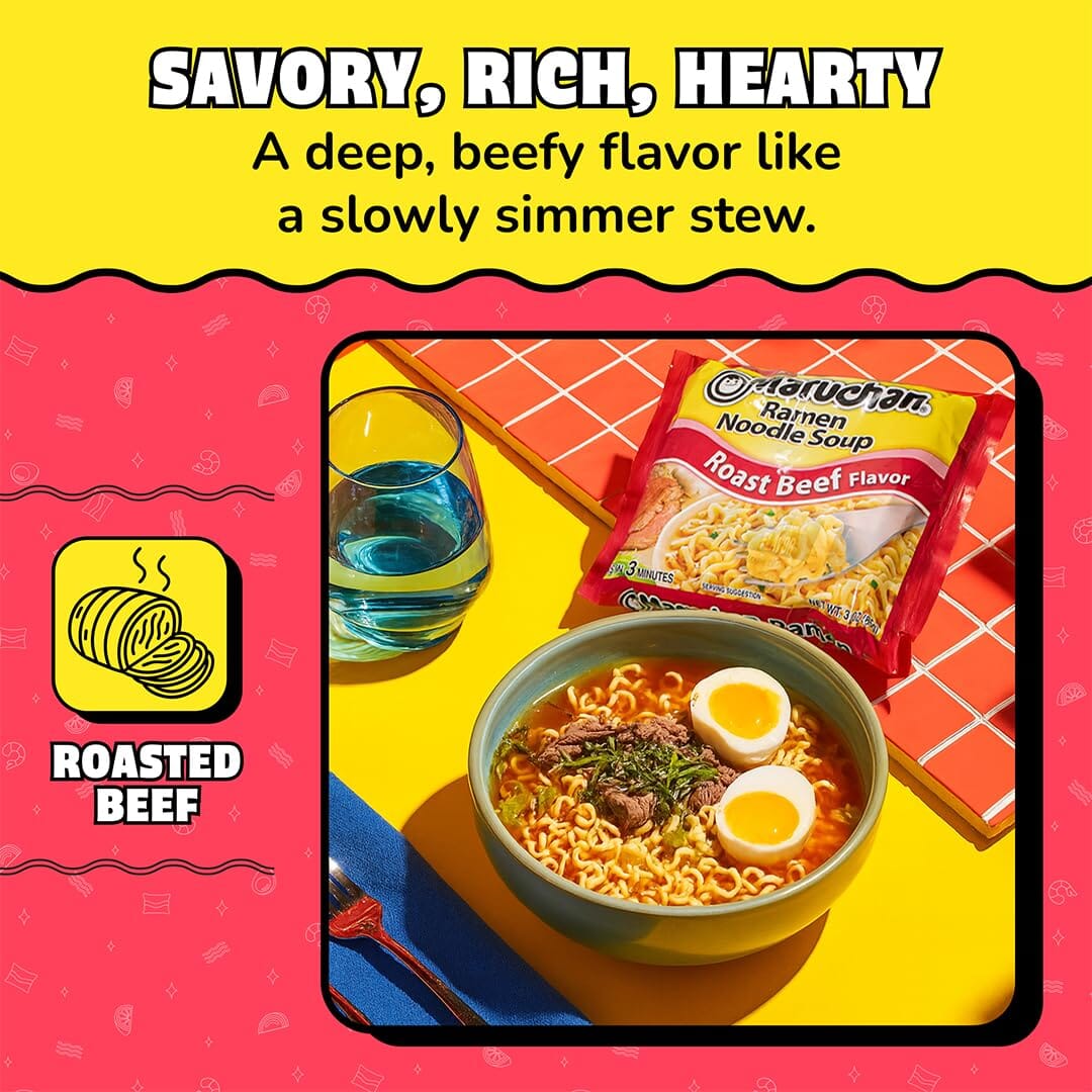 Maruchan Ramen, Roast Beef, 3-Ounce Maruchan Ramen 
