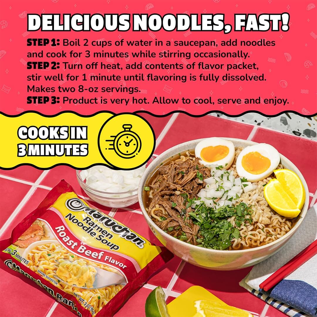 Maruchan Ramen, Roast Beef, 3-Ounce Maruchan Ramen 