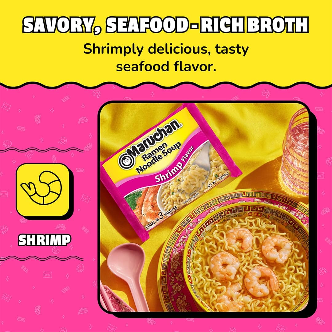 Maruchan Ramen Shrimp Flavor Noodle Soup 3 oz Maruchan Ramen 
