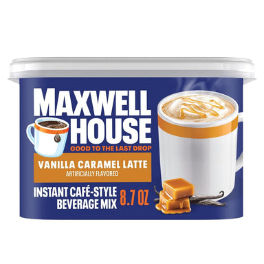 Maxwell House Instant Cafe-Style Beverage Mix, Vanilla Caramel Latte, Kosher Dairy, 8.7 oz Maxwell House 
