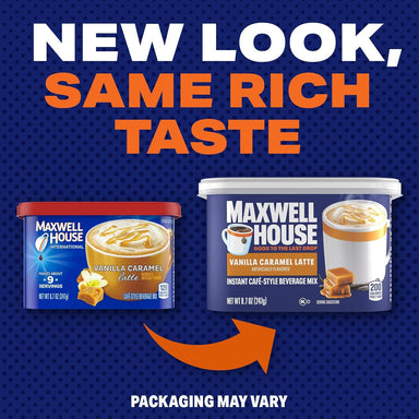 Maxwell House Instant Cafe-Style Beverage Mix, Vanilla Caramel Latte, Kosher Dairy, 8.7 oz Maxwell House 