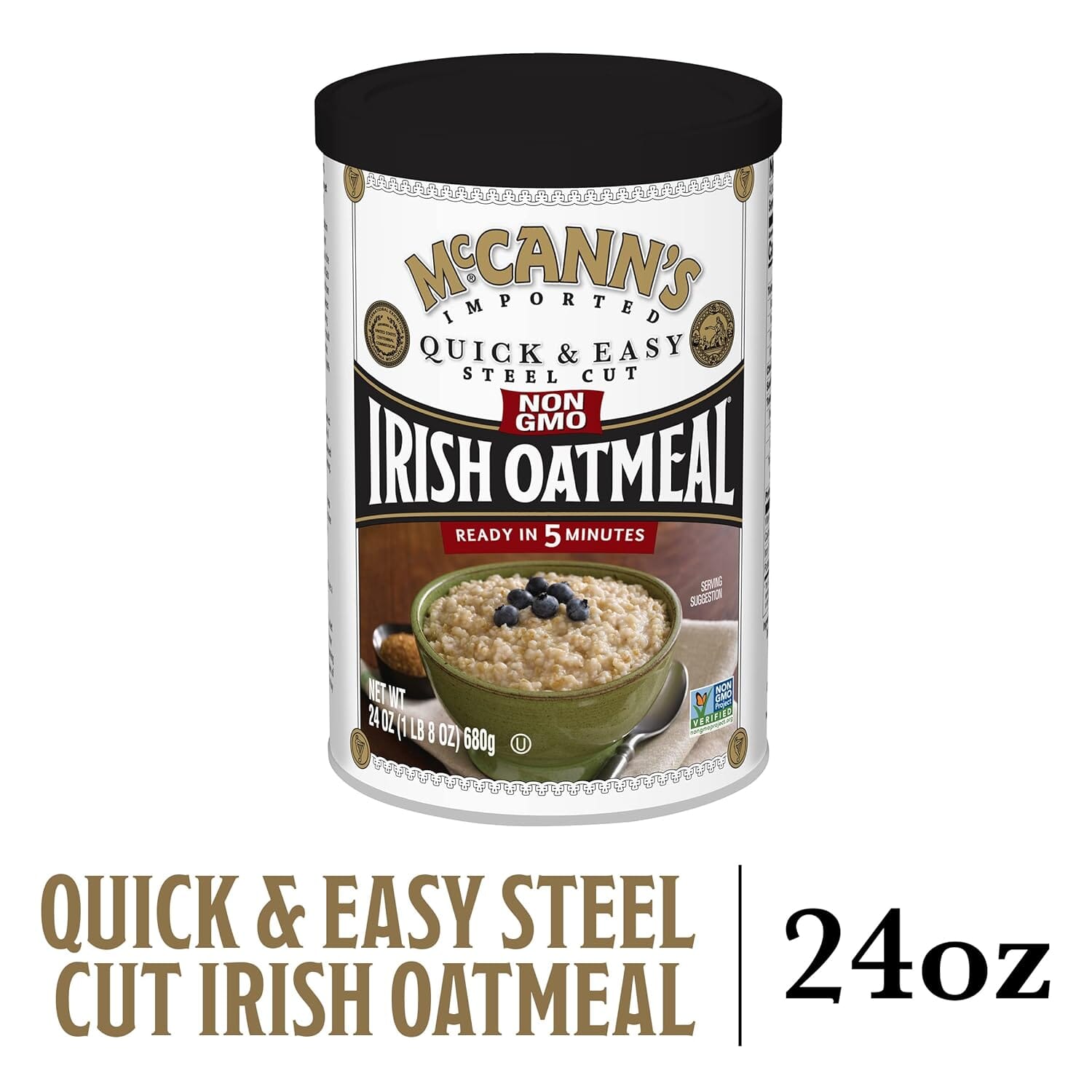 McCann's Steel Cut Irish Oatmeal, Quick & Easy, 24 Ounce Mccanns 