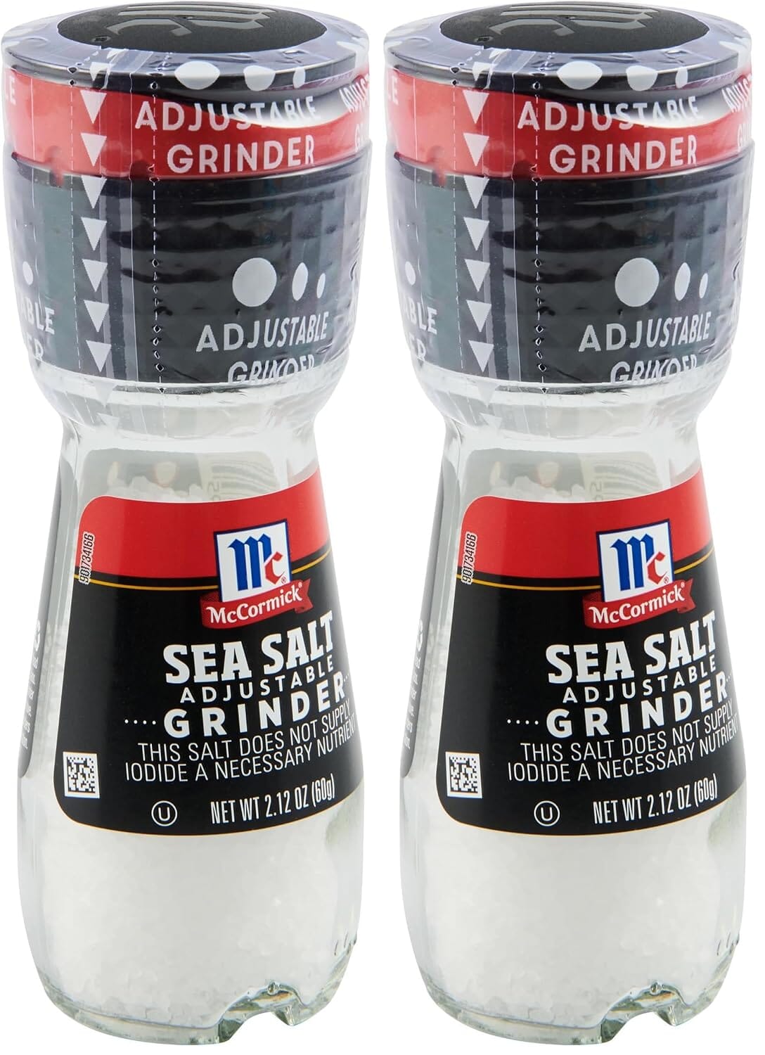 McCormick Sea Salt Grinder, 2.12 oz McCormick 2.12 Ounce (Pack of 2) 