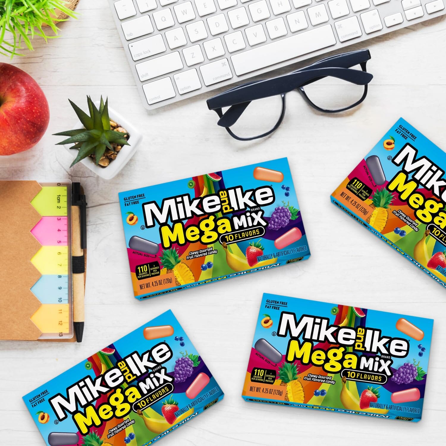 Mike and Ike Chewy Candy, Mega Mix, 10 Flavors 4.25 oz Mike & Ike 