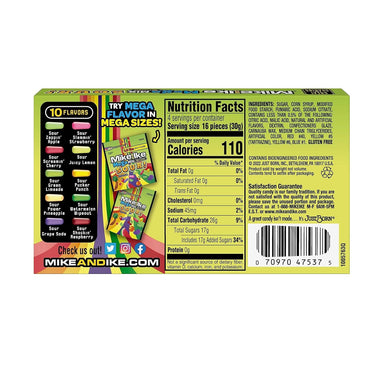Mike and Ike Chewy Candy, Mega Mix Sour, 4.25 Ounce Mike & Ike 