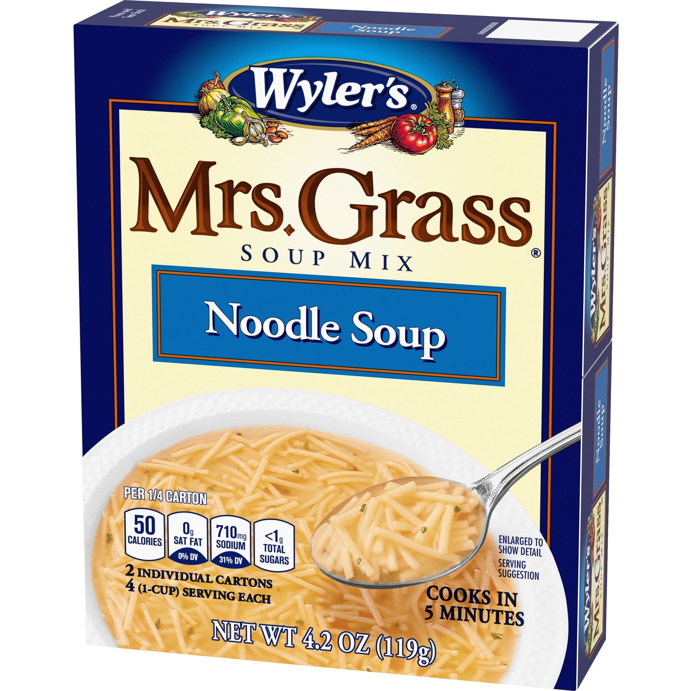 Mrs. Grass Noodle Soup Mix, 2 ct Pack, 4.2 Ounce Mrs. Grass 