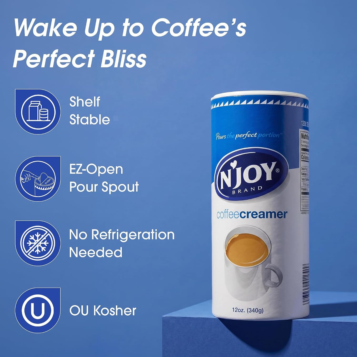N'Joy Non Dairy Powder Creamer Canister, 12 Ounce NJOY 