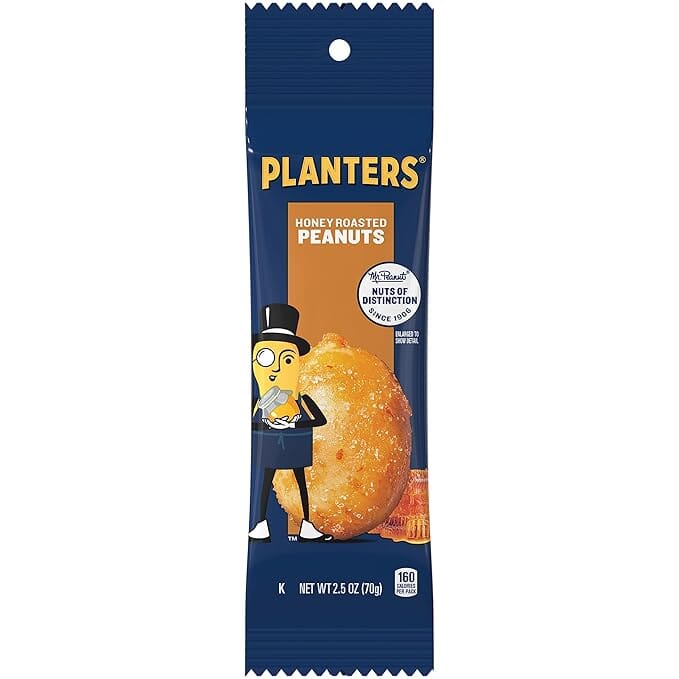 Planters Peanuts Variety – Roasted, Flavored & Classic Peanuts, Protein Snack Planters Honey Roasted 2.5 Ounce 