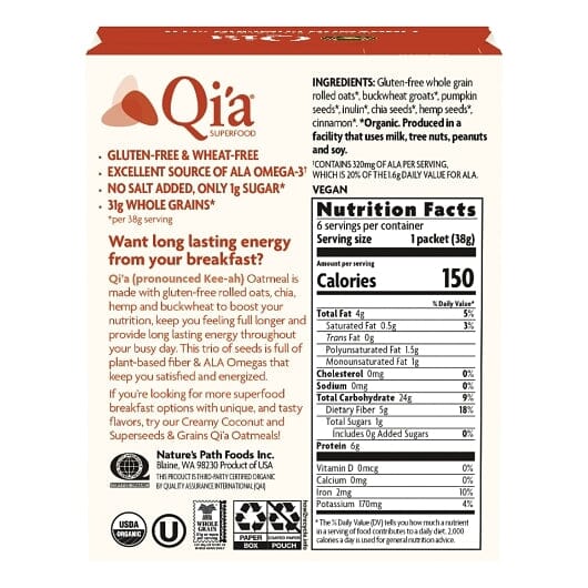 Qi'a Superfood Oatmeal Qi'a 