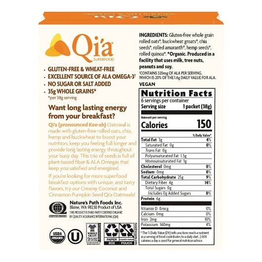 Qi'a Superfood Oatmeal Qi'a 