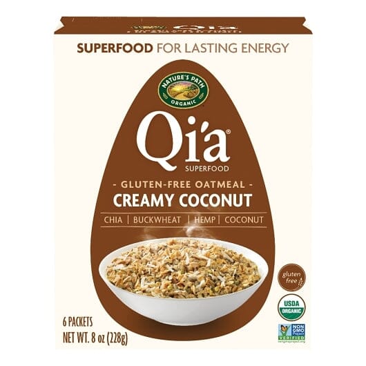 Qi'a Superfood Oatmeal Qi'a Creamy Coconut 8 Ounce 