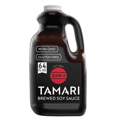 San-J Gluten Free Tamari Soy Sauce, 100% Soy, Bulk Family Size, 64 oz San-J 