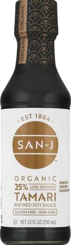 San-J Organic Tamari Soy Sauce Wheat Free Less Sodium 10 Ounce San-J 