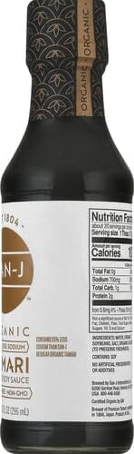 San-J Organic Tamari Soy Sauce Wheat Free Less Sodium 10 Ounce San-J 