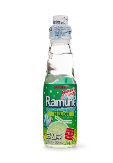 Sangaria Ramune Japanese Soda, Melon Flavor Sangaria Melon 6.76 Fluid Ounce 