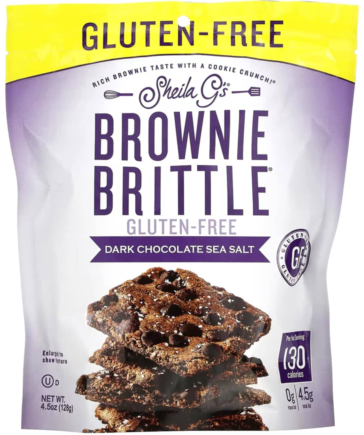 Sheila G's Brownie Brittle Sheila G's GF Dark Chocolate Sea Salt 4.5 Ounce 