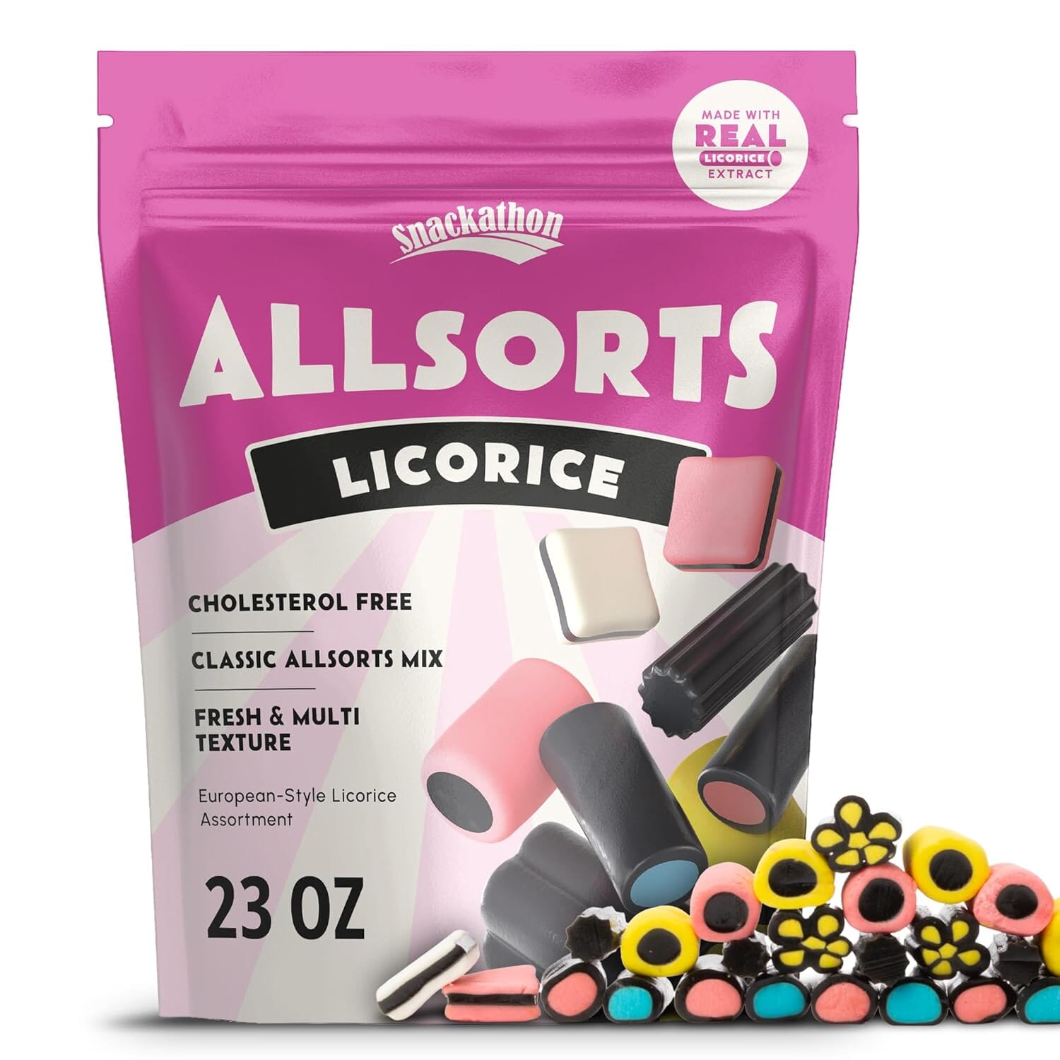 Snackathon Allsorts Licorice Candy Bag Snackathon Foods 23 Ounce 